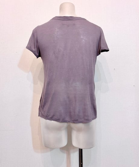 Vintage Nature Print Layered Design T-Shirt M