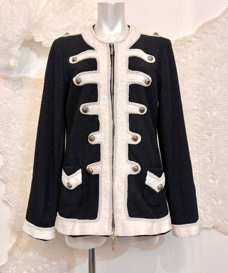 Vintage ALBERTO MAKALI Wool Napoleon Design Zip Up Jacket M