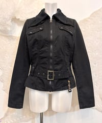 Vintage Belt Design Zip Up Jacket S