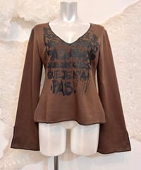 Vintage/Deadstock Chocolate Graphic Print Design Sweat Top S