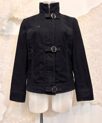 Vintage Buckle Belt Design Zip Up Jacket S