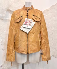 Vintage/Deadstock AJC Camel Brown Leather Blouson M