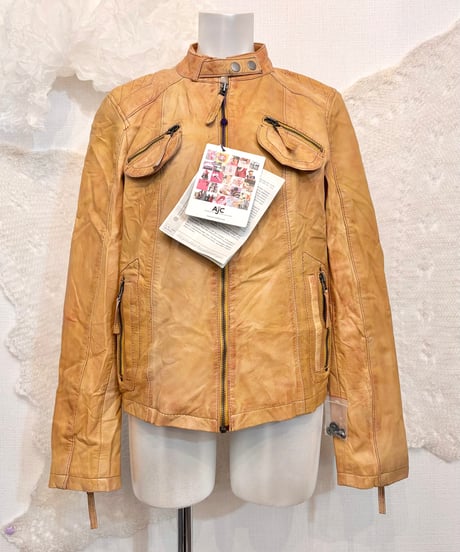 Vintage/Deadstock AJC Camel Brown Leather Blouson M
