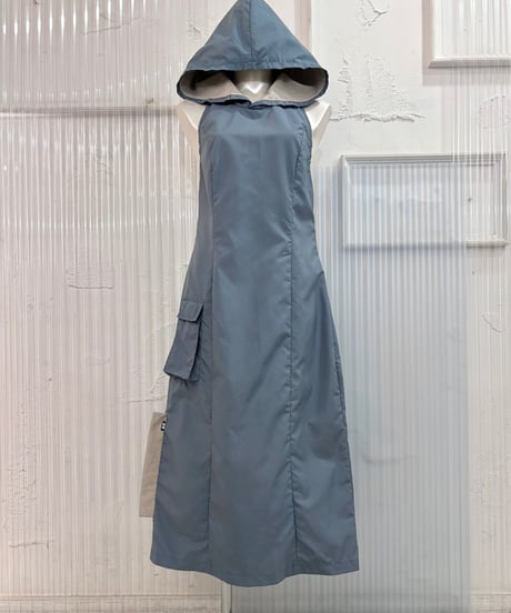 Vintage/Deadstock KILIWATCH Blue Gray Nylon Hoodie Onepiece M