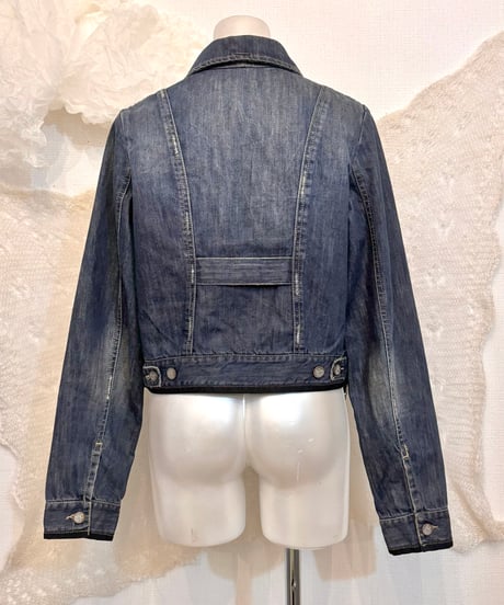 Vintage Chain Design Denim Jacket M