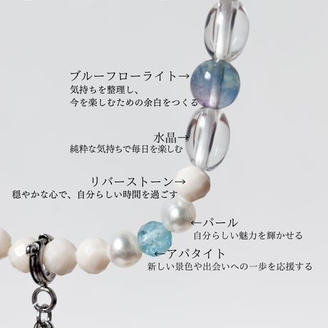 ブルーフローライトのブレスレット