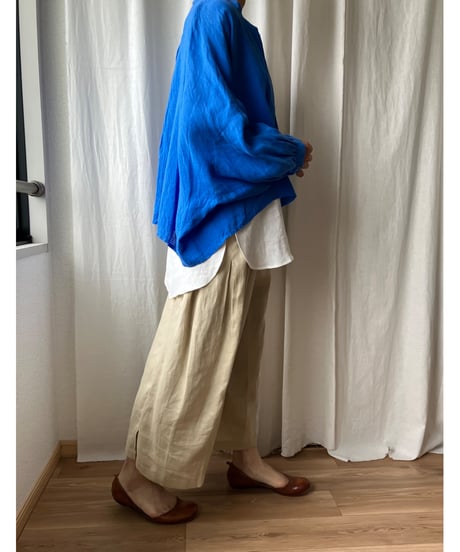 リネン　シャツタンクトップ　（白）