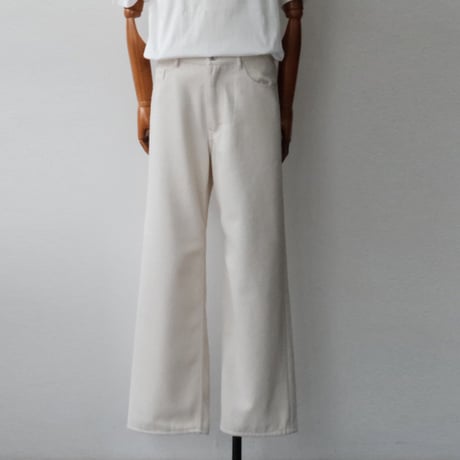 AURALEE｜SILK NEP DENIM 5P WIDE PANTS