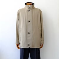 AURALEE | REVERSIBLE WOOL TWISTED TWILL / SHEEP LEATHER HALF COAT
