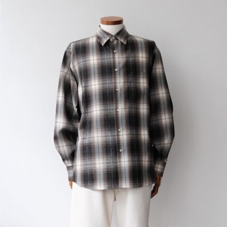 AURALEE｜SUPER LIGHT WOOL CHECK SHIRT