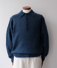 AURALEE｜BRUSHED SUPER KID MOHAIR KNIT POLO