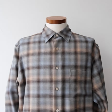 AURALEE｜SUPER LIGHT WOOL CHECK SHIRT