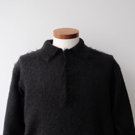 AURALEE｜BRUSHED SUPER KID MOHAIR KNIT POLO