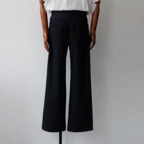 AURALEE｜SILK NEP DENIM 5P WIDE PANTS