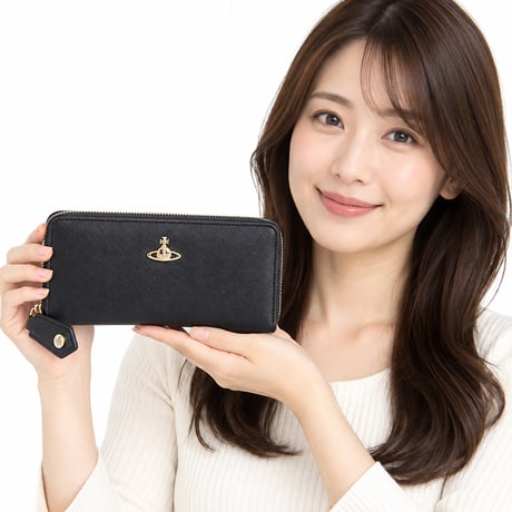 🎀ヴィヴィアンウエストウッド 財布 レディース 長財布 サフィアーノ ブラック 51050023L001NN403 VIVIENNE WESTWOOD