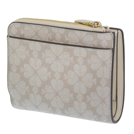 🎀ケイトスペード レディース 2つ折り 折財布 コンパクト アウトレット ベージュ spade flower small l zip wallet KN768 251 kate spade