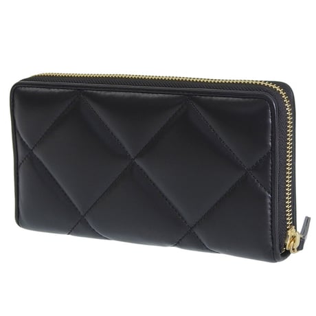 🎀トリーバーチ 財布 レディース 長財布 レザー ブラック KIRA DIAMOND QUILT ZIP CONTINENTAL WALLET 154989-001 TORY BURCH
