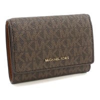 🎀MICHAEL KORS マイケルコース 三つ折り財布 小銭入付き MKシグネチャー 32S5GYTP1B 252 BRYANT レディース ブラウン