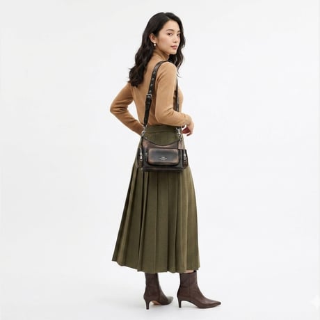🎀COACH　コーチ　ローレル ショルダー バッグ 22・ポケット・ラブド レザー　CEU27 SVPMZ