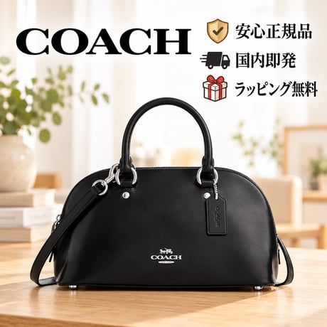 🎀COACH　コーチ　ララ サッチェル バッグ CDV19 SV/BK