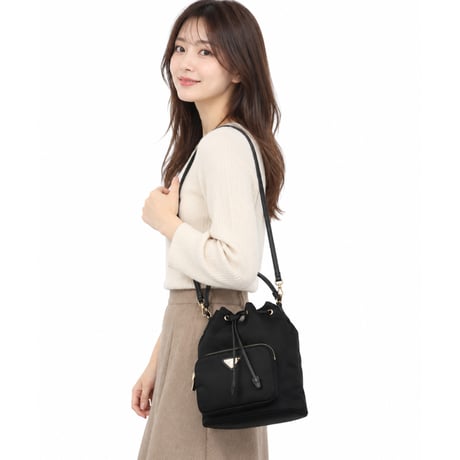 🎀PRADA プラダ ハンドバッグ 3WAY ショルダーバッグ 1BH038 RV44 V UOP F0002 RE-NYLON BUCKET BAG レディース ブラック