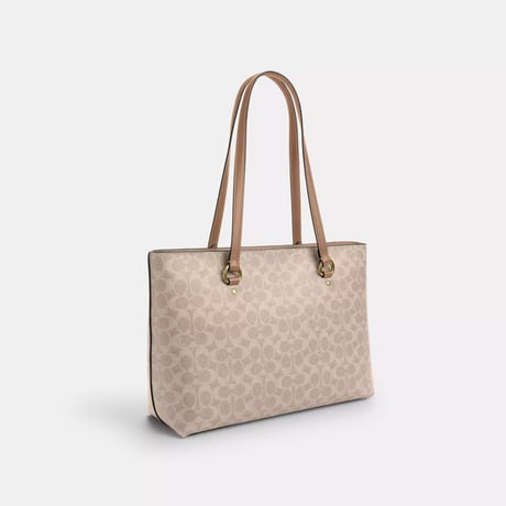 🎀コーチ COACH　ステーション トート バッグ・シグネチャー キャンバス　CCD69 SVPWH