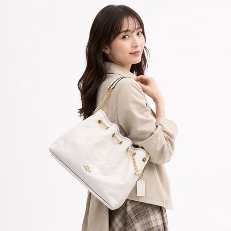 🎀COACH コーチ エヴリン ショルダー バッグ・キルティング アンド チャーム CES33 IMCHK