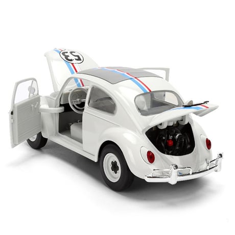 1:24 Disney The Love Bug Herbie Volkswagen Beetle w/Rack & Wheels【ラブ・バッグ】ミニカー