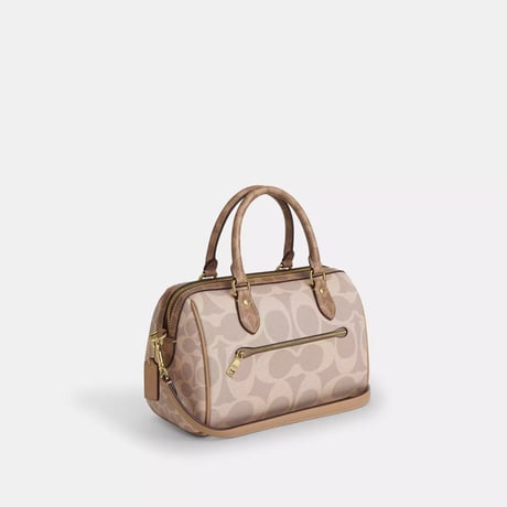 🎀コーチ COACH　ローアン サッチェル バッグ・ブロックド シグネチャー キャンバス　 CY679 IMXI9
