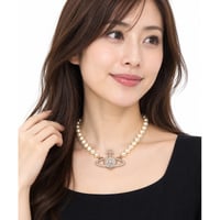 🎀ヴィヴィアンウエストウッド レディース ネックレス ペンダント ピンクゴールド ONE ROW PEARL BAS RELIEF 6301010602G128
