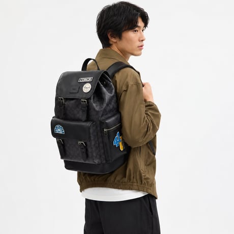✨COACH　コーチ　スプリント バックパック・シグネチャー キャンバス・パッチ　CBM49 QBA5F