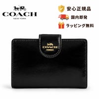 🎀コーチ COACH　ミディアム コーナー ジップ ウォレット　CEC33 IMBLK