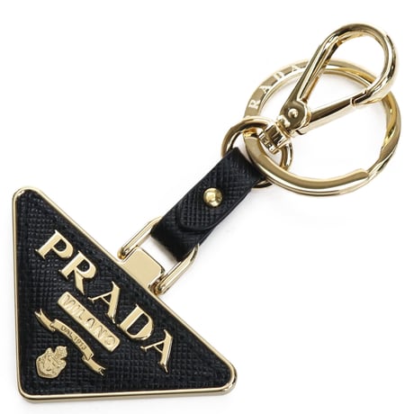 🎀PRADA プラダ サフィアーノレザー キーリング 1PP128 053 F0002 NERO ブラック