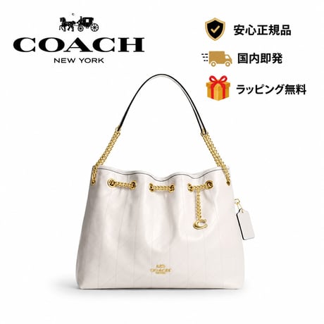 🎀COACH コーチ エヴリン ショルダー バッグ・キルティング アンド チャーム CES33 IMCHK