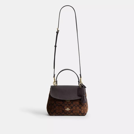 🎀COACH　コーチ　エモリー トップ ハンドル バッグ・シグネチャー シェニール　CDB08 IMA7U