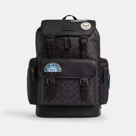 ✨COACH　コーチ　スプリント バックパック・シグネチャー キャンバス・パッチ　CBM49 QBA5F