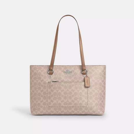 🎀コーチ COACH　ステーション トート バッグ・シグネチャー キャンバス　CCD69 SVPWH