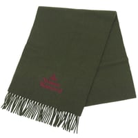 🎀ヴィヴィアンウエストウッド マフラー レディース ウール ダークグリーン EMBROIDERED LOGO 81030007W00Q7M411 VIVIENNE WESTWOOD