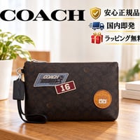 ✨COACH   コーチ　ポーチ・シグネチャー キャンバス・パッチ　CFR91 SVXAM