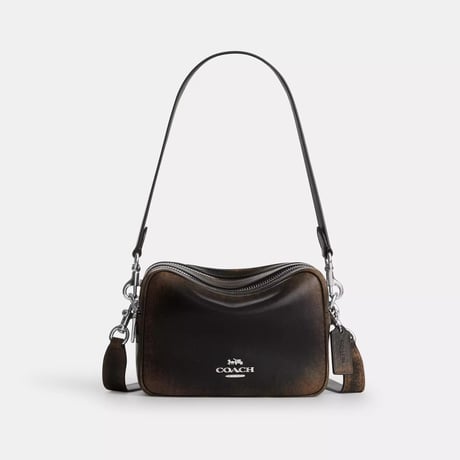 🎀COACH　コーチ　ミニ キャリー クロスボディ バッグ・ラブド レザー　CEQ76 SVPMZ