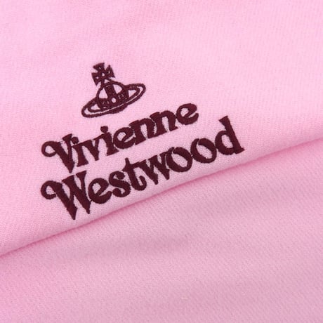 🎀ヴィヴィアンウエストウッド マフラー レディース ウール ピンク EMBROIDERED LOGO 81030007W00Q7G401 VIVIENNE WESTWOOD