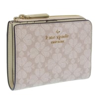 🎀ケイトスペード レディース 2つ折り 折財布 コンパクト アウトレット ベージュ spade flower small l zip wallet KN768 251 kate spade