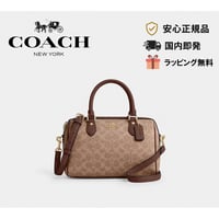 🎀COACH　コーチ　ローアン サッチェル バッグ・シグネチャー キャンバス　CV961 IMXHE　カラー：タン/ブラウン