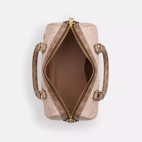 🎀コーチ COACH　ローアン サッチェル バッグ・ブロックド シグネチャー キャンバス　 CY679 IMXI9