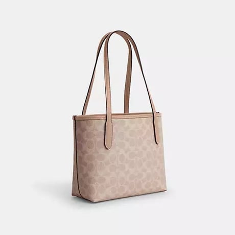 🎀コーチ COACH　スモール シティ トート・シグネチャー キャンバス　CU759 SVPWH
