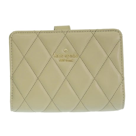🎀ケイトスペード 財布 レディース 2つ折り 折財布 コンパクト アウトレット レザー グリーン wallets med combifld KN755 200 kate spade