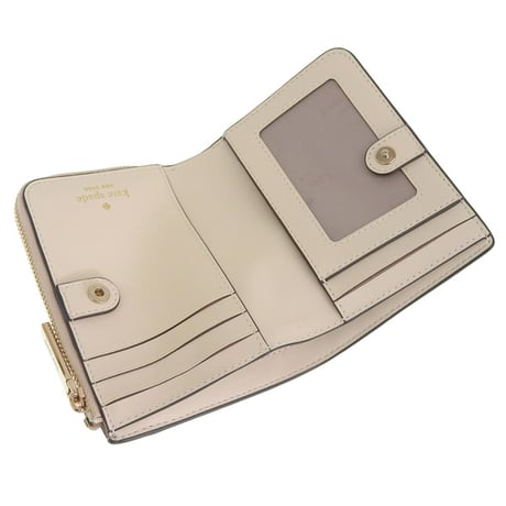 🎀ケイトスペード レディース 2つ折り 折財布 コンパクト アウトレット ベージュ spade flower small l zip wallet KN768 251 kate spade