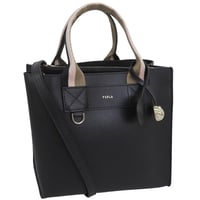 🎀フルラ バッグ メンズ レディース ショルダーバッグ 2way 斜めがけ レザー ブラック FURLA DIVIDE IT S TOTE WB02038BX4467TON00