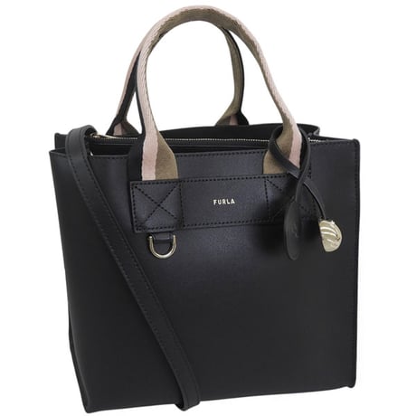 🎀フルラ バッグ メンズ レディース ショルダーバッグ 2way 斜めがけ レザー ブラック FURLA DIVIDE IT S TOTE WB02038BX4467TON00
