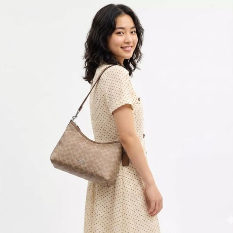 コーチ COACH　ローレル ショルダー バッグ・シグネチャー キャンバス 　CEY95 SVPWH